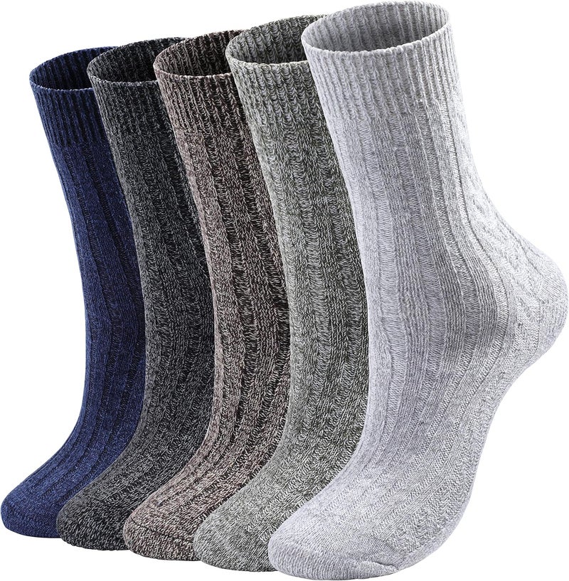 Pleneal Wool Socks for Women - Womens Wool Socks Winter Warm Cozy Knit Sock for Women Men - Image 1